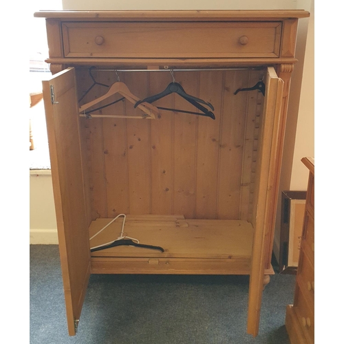 104 - Childs Pine Wardrobe 

H:135 x W:106 x D:50cm