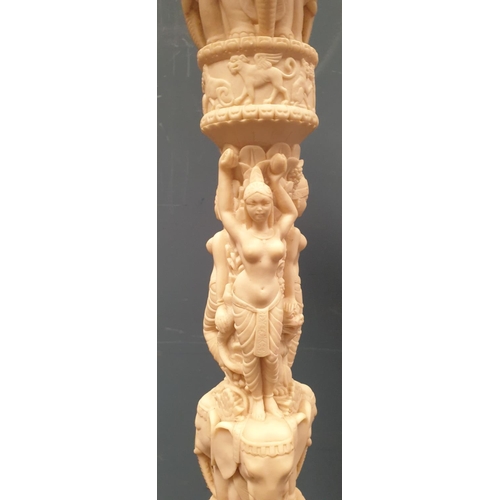 111 - Oriental Carved Plant Stand, Height 100cm