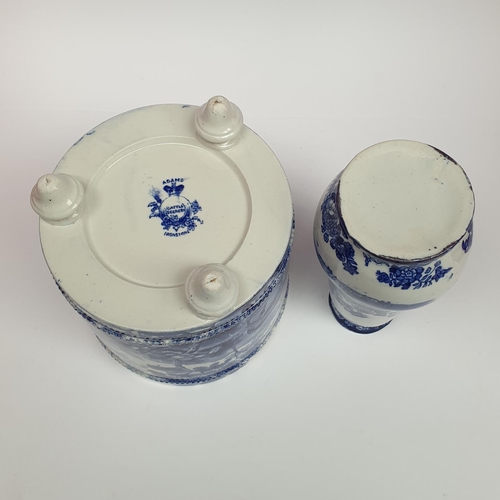 56 - Copeland Spode Teapot & Coffee Pot and Pair of Ironstone Vases