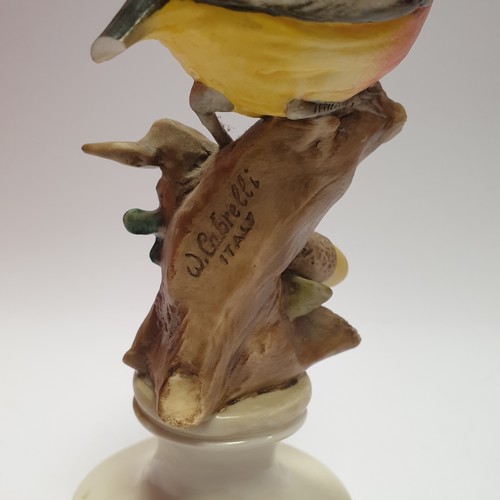 31 - Capo Di Monte Porcelain Robin Figurine (W. Cabrelli Italy - 15cm high) and Rainbow Trout Ornament (b... 