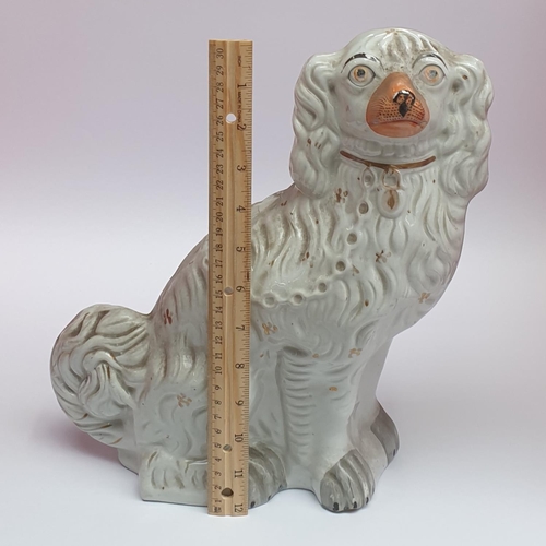 13 - Pair of Staffordshire Dogs, 31cm high