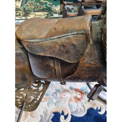 26 - Tricycle, Carved Horse. H:85 x W:90 x D:63cm