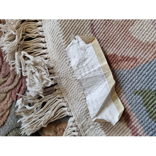 27 - Circular Embossed Wool Rug, Diameter 145cm