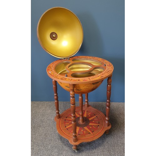 30 - Narrow Globe Drinks Trolley, H:90 x D:50cm