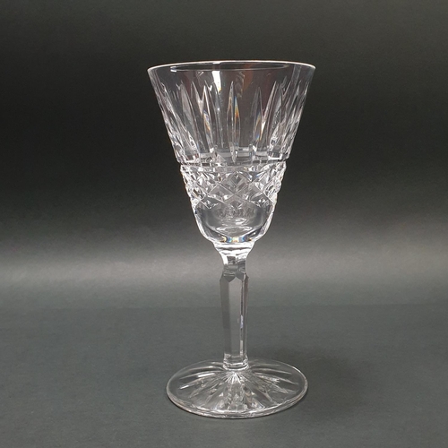 49 - Six Waterford Crystal Wine Glass, (one with minor chip on rim - see photo), Height 16cm