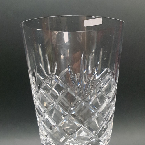 51 - Six Pieces of Cut Glass including Tipperary Crystal Clock & Vase,  Cut Glass Water Jug and  3x Galwa... 