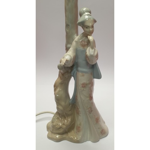 7 - Porcelain Lamp, height 42cm