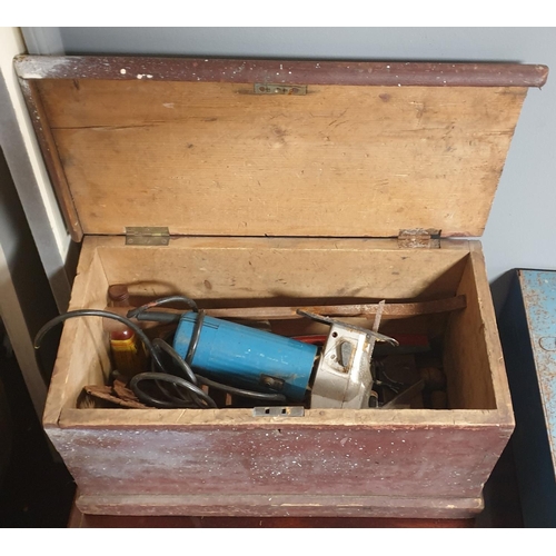 118 - Wooden Toolbox with Jig Saw & Others