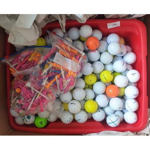 325 - Large Quantity of Golf Balls & Tees