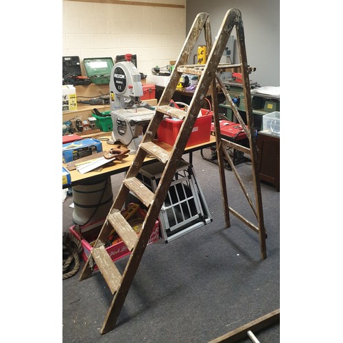 323 - Folding Wooden Painters Ladder