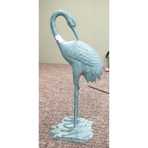 303 - Garden Crane Metal Ornament, H:2'6