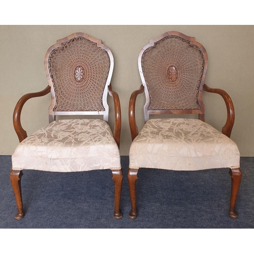 55 - Pair of Bergere Back Armchairs