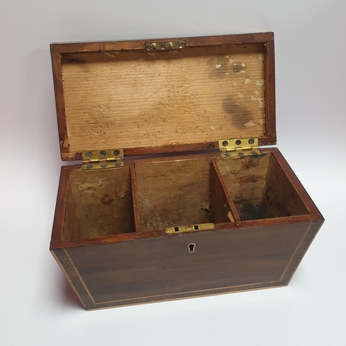 88 - Mahogany Inlaid Tea Caddy