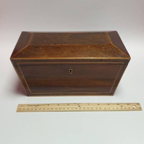 88 - Mahogany Inlaid Tea Caddy