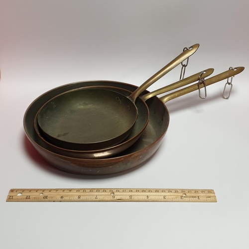 116 - Three Zinc-Lined Copper Pans