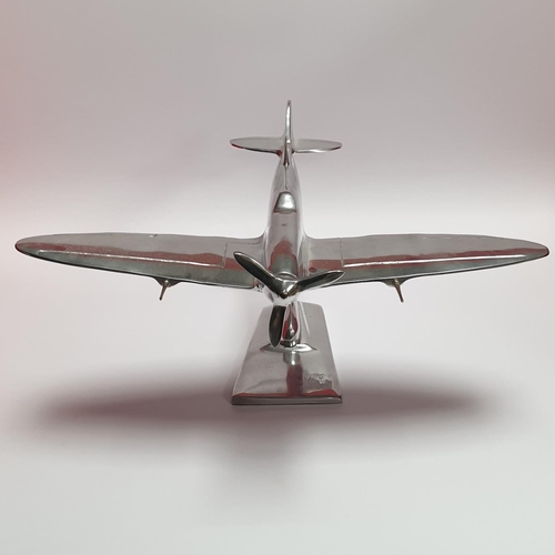 121 - Chrome Model of Spitfire Plane