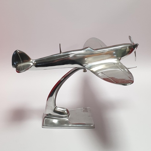 121 - Chrome Model of Spitfire Plane