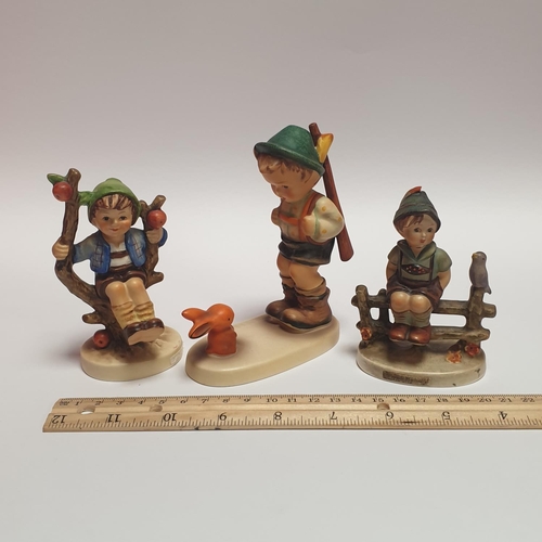 160 - Three Hummel Figures - Apple Tree Boy / Sensitive Hunter / Wayside Harmony