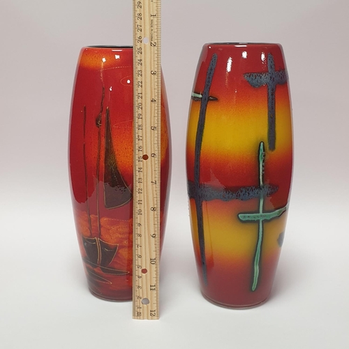 167 - Pair of Modern Staffordshire Vases, Height 25cm