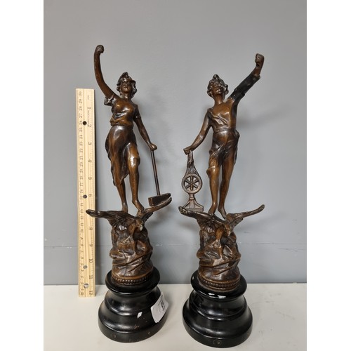 24 - Pair of Figures, Height 35cm