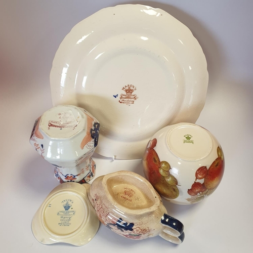 54 - Lot of Assorted Mason Ironstone, 5pcs to include Mason Mandalay Plate, Mason Regency Salt and Pepper... 