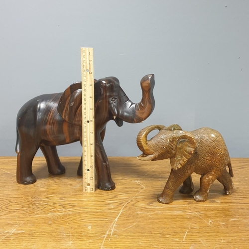 58 - Pair of Elephant Ornaments Tallest 25cm