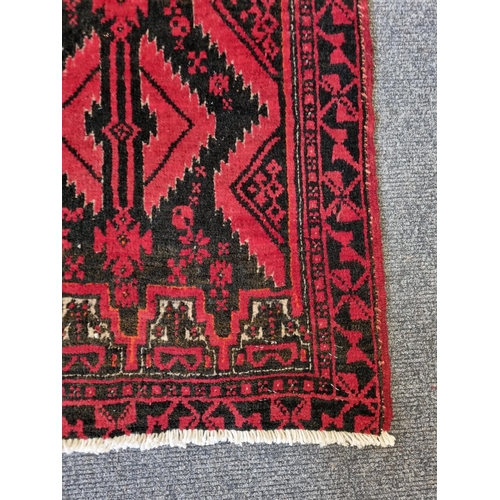 127 - Small Persian 100% Wool Baluch Runner with unique medallion design 193cm x 55cm