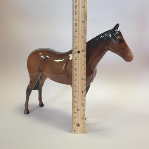 49 - Beswick porcelain horse figure, 24cm x 21cm