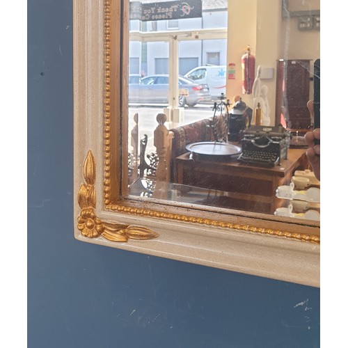 64 - Ornate Gilt Framed Mirror with Shell Detail 105cm x 65cm