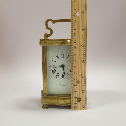 134 - Brass Carriage Clock with Key