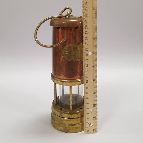 163 - Brass and Copper Miner's Lamp