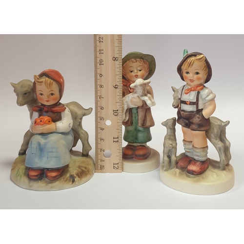 171 - Lot of 3x Hummel Figures, Good Friends, Little Goat Herder and The Lost Sheep, approx. 11.5cm tall