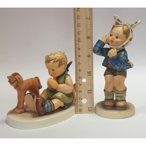 172 - Lot of 2x Hummel Figures - Toothache (13.5cm tall approx.) and Playful Blessing 9cm