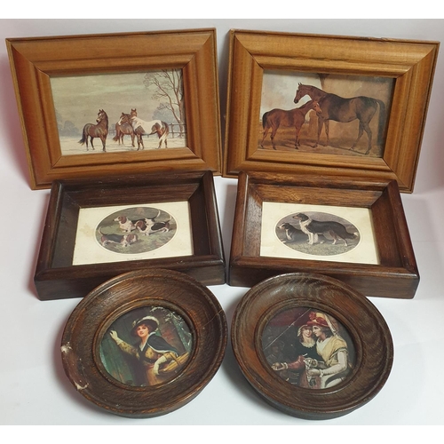 834 - Lot of Six Framed Miniatures