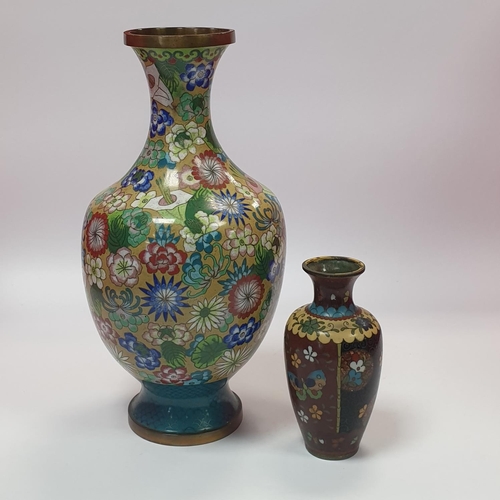 7 - Two Cloisonné Vases