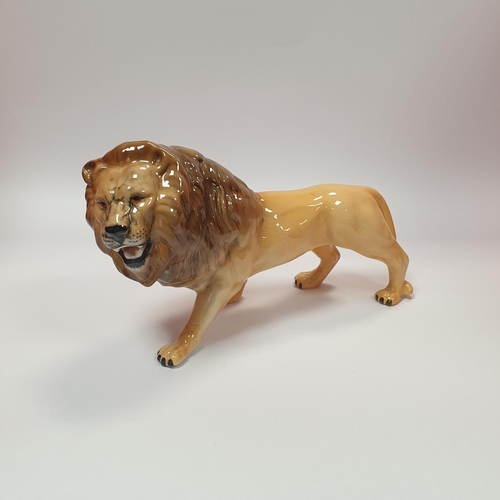 56 - Beswick Porcelain Lion Figure