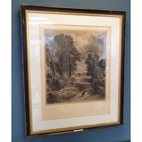 26 - Large Victorian Engraving Print Constable - 