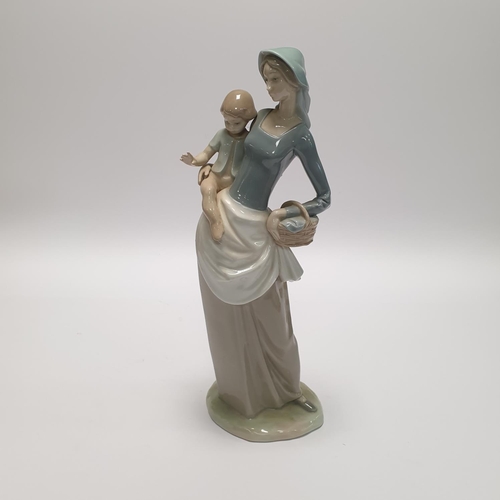 37 - Lladro Figure, Lady with Child