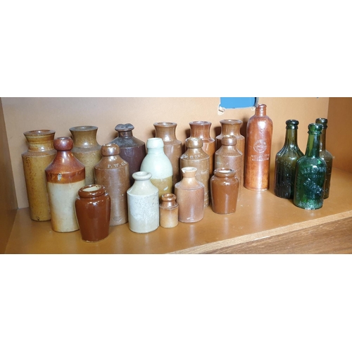 42 - Collection of Stoneware Jars & Glass Bottles etc.