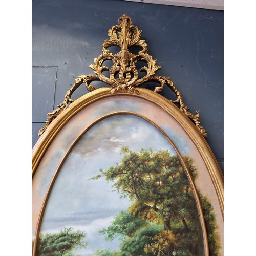 24 - Ornate Gilt Frame Painting on Board, H:126 x W:66cm