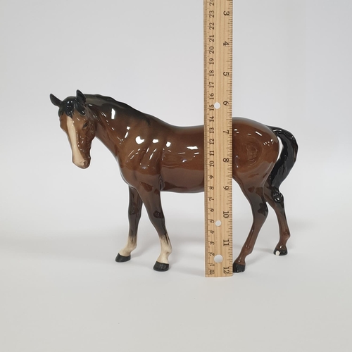 40 - A Beswick Porcelain Horse Figure, Height 17cm approx. - small chip to back leg