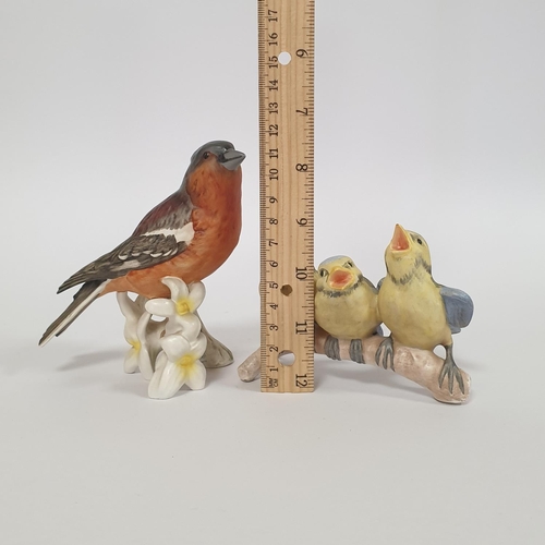 46 - Lot of 2x Hummel Figures of Birds (trio and Single Ornament), Tallest 12cm approx.