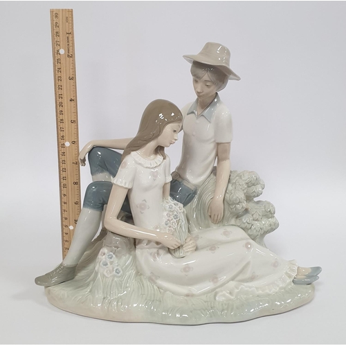 47 - Large Nao Porcelain figure, h:28cm x w: 34cm