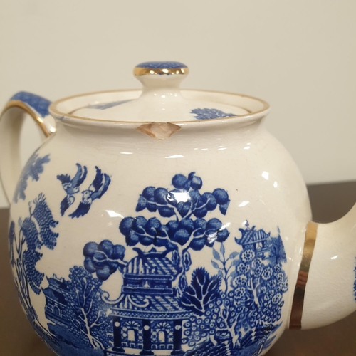 51 - Four Piece Willow Pattern Tea/Coffee Set, WK A Sadler