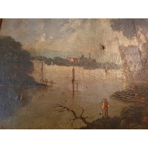 68 - Antique Gilt Framed Oil on Canvas, H:64 x W:84cm