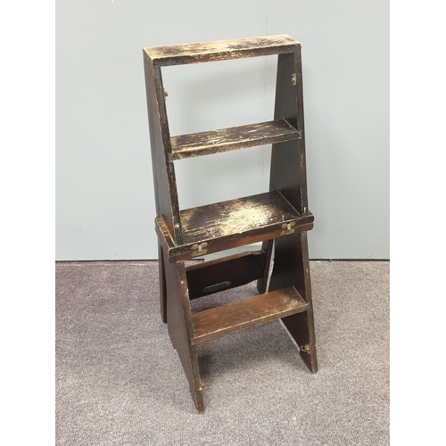 83 - Library Chair/Steps, Height 91cm