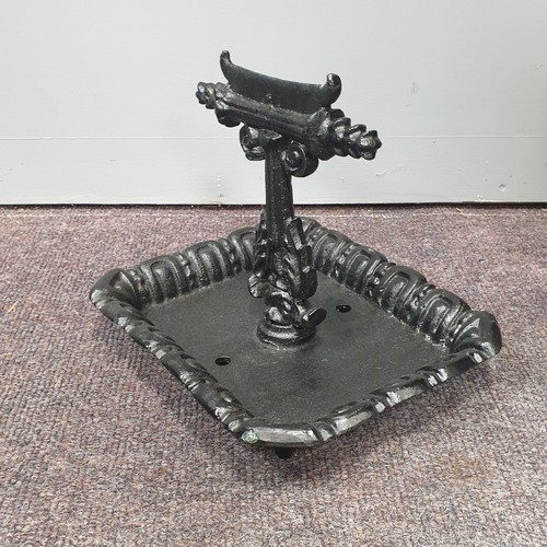 85 - Cast Iron Reproduction Boot Scraper, 26 x 30 x 26cm