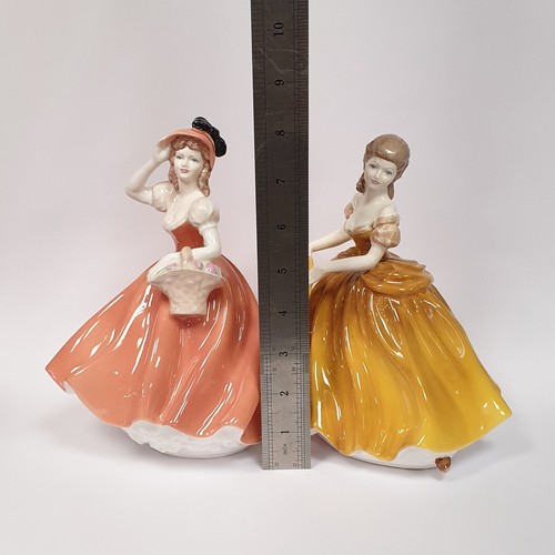 11 - Lot of 2x Coalport Ladies of Fashion Figurines, Teresa and Flora