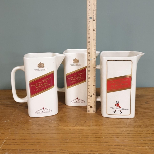 105 - Lot of 3x Johnnie Walker Red Label Pub Jugs