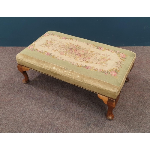 131 - Tapestry Footstool, H:30 x W:85 x D50cm approx.